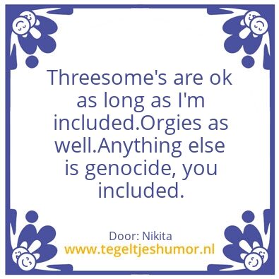Tegeltje: Clear moral boundaries