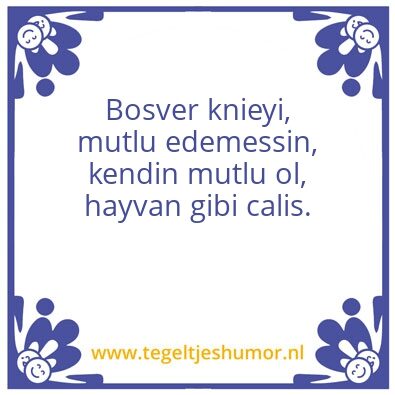 Tegeltje: Onca can