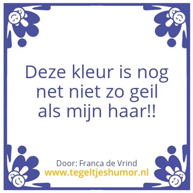 Tegeltje: franca