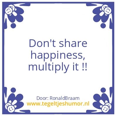Tegeltje: Happiness