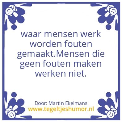 Tegeltje: Foutje