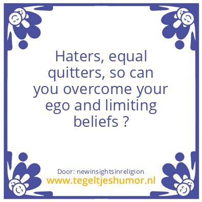 Tegeltje: Haters ..