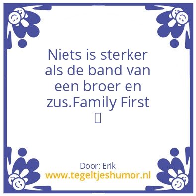 Tegeltje: Broer en Zus