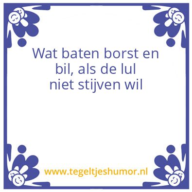 Tegeltje: Lul