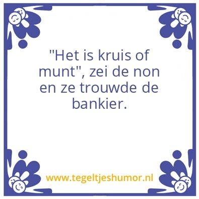 Tegeltje: De Non