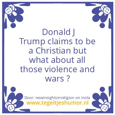 Tegeltje: Is Donald a Cristian ?