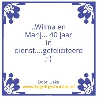 Tegeltje: jubileum