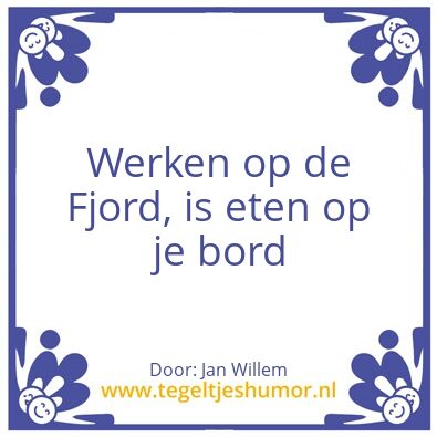 Tegeltje: Fjord