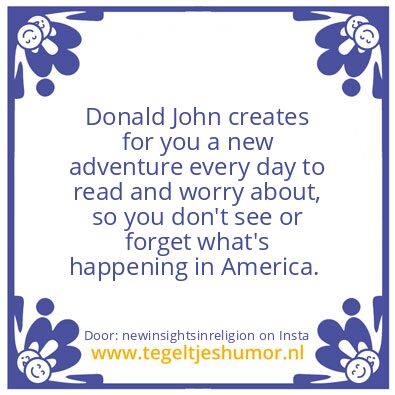 Tegeltje: Donald John