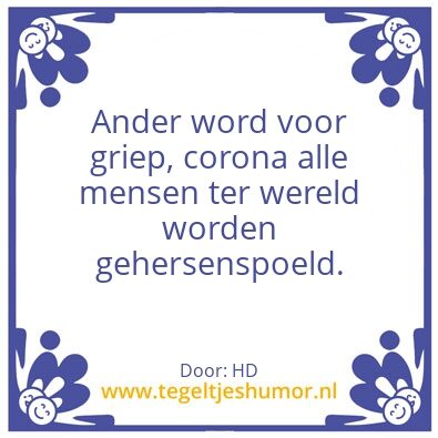 Tegeltje: Griep