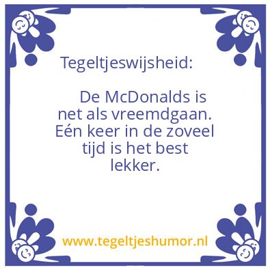 Tegeltje: McDonalds