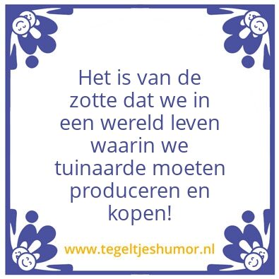 Tegeltje: Tuinaarde
