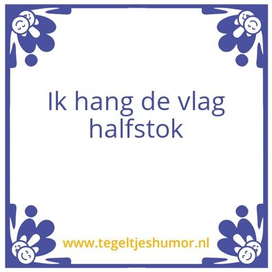 Tegeltje: Vlag