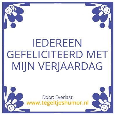 Tegeltje: HOERA