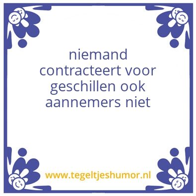 Tegeltje: aannemer