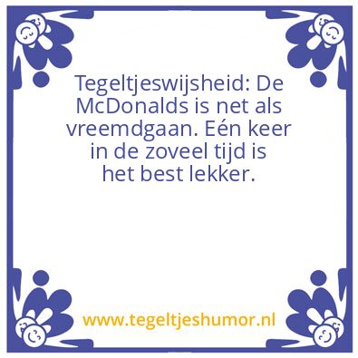 Tegeltje: McDonalds