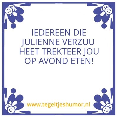 Tegeltje: Julienne