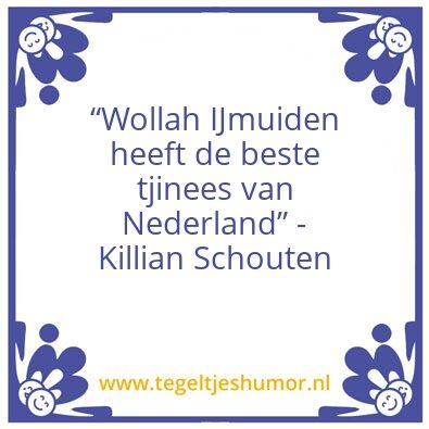 Tegeltje: Beste Tjinees wallah