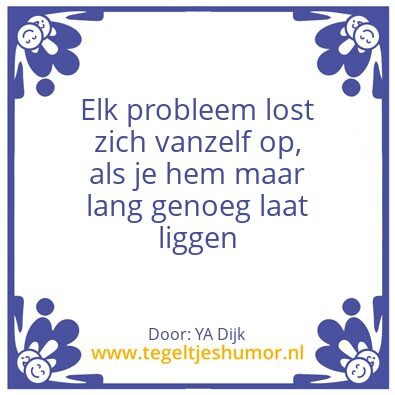 Tegeltje: Probleem