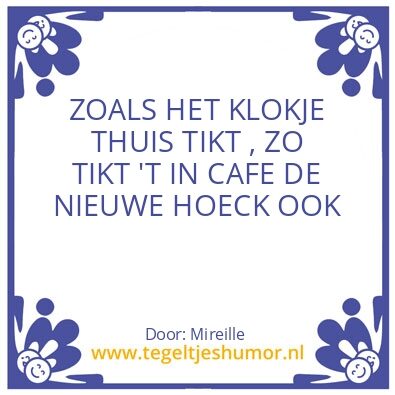 Tegeltje: klokje