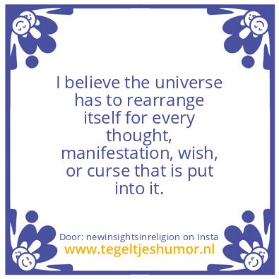 Tegeltje: the universe