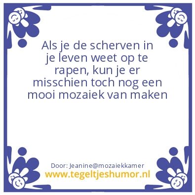Tegeltje: Mozaiekscherven