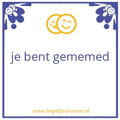 Tegeltje: Mop