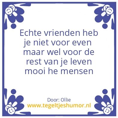 Tegeltje: Vrienden