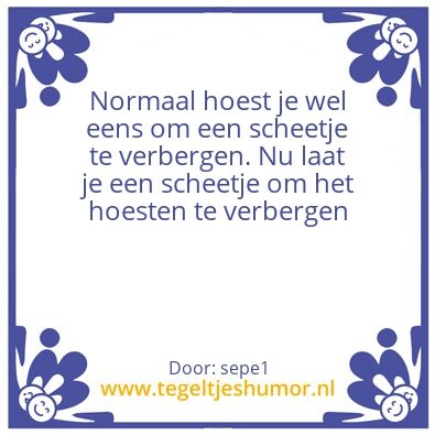 Tegeltje: Hoesten