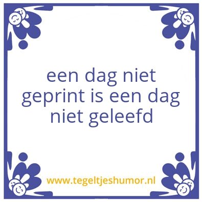 Tegeltje: printen