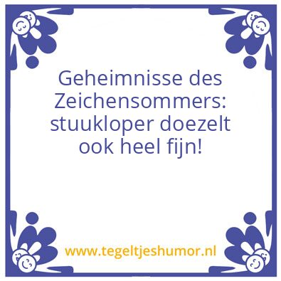 Tegeltje: Teekezoomer