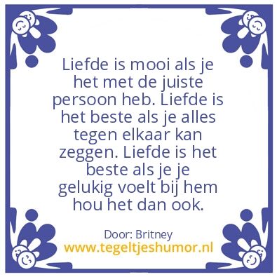 Tegeltje: Liefde