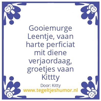 Tegeltje: verjaardag