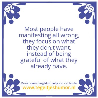 Tegeltje: Most people