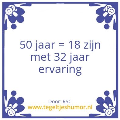 Tegeltje: 50 jaar