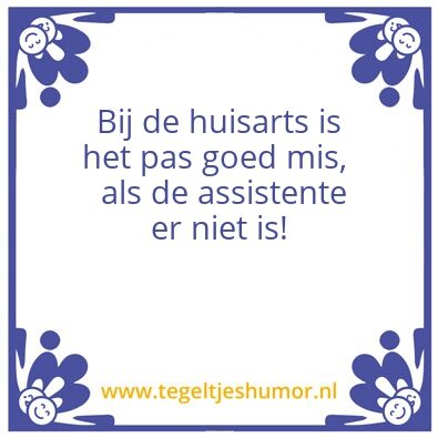 Tegeltje: assistente