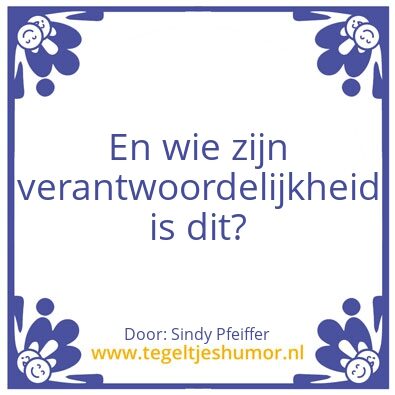 Tegeltje: tja