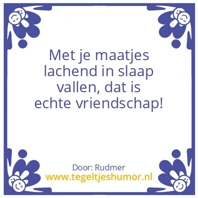 Tegeltje: lachen