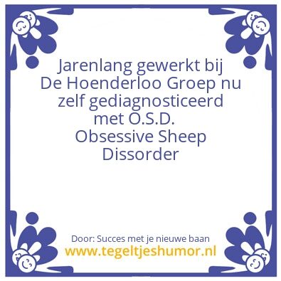 Tegeltje: O.S.D
