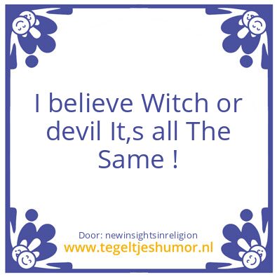Tegeltje: Witch devil