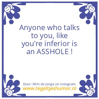 Tegeltje: devils and demons = Asshole !