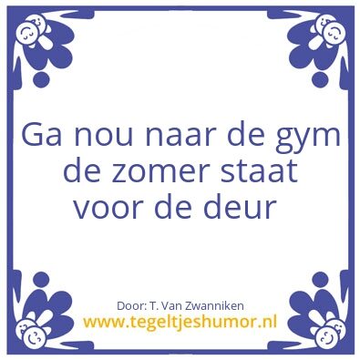 Tegeltje: Gym
