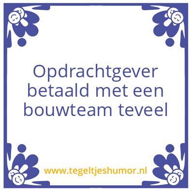 Tegeltje: Bouwteamstelling 1