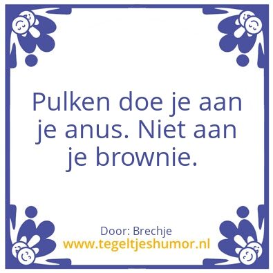 Tegeltje: Pulken