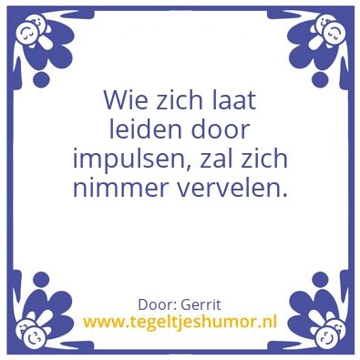 Tegeltje: Zelf