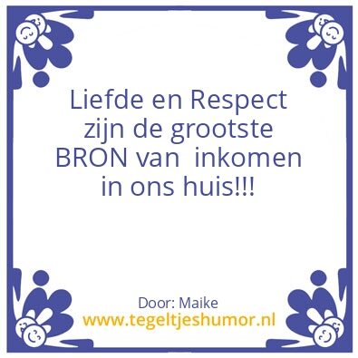 Tegeltje: Love