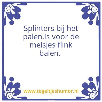 Tegeltje: Paal
