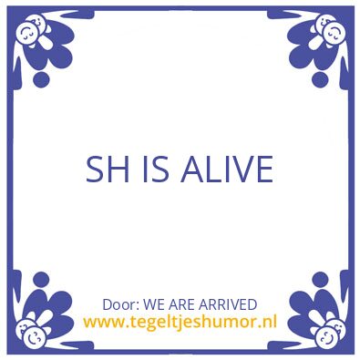 Tegeltje: AL IS WELL