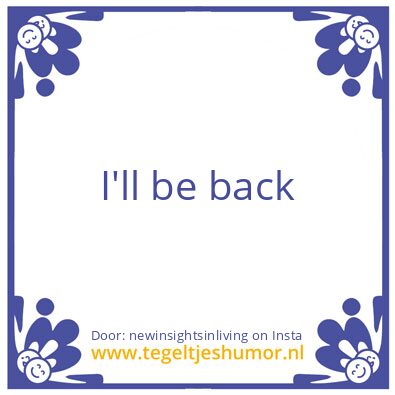 Tegeltje: Best remark ever ?