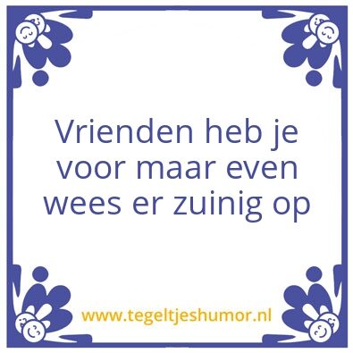 Tegeltje: Even